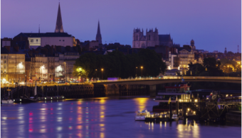 A view of Nantes and the Loire.