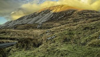 The sight of a sunset in the Irish countryside 